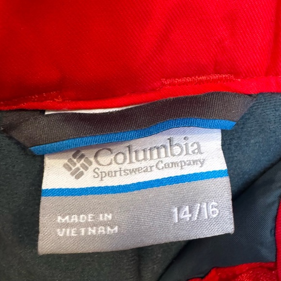 Columbia Red Cargo Snow Pants 14/16 - Picture 4 of 5